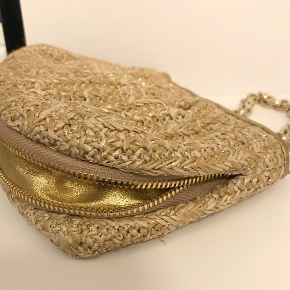 Henri Bendel sparkling straw bag wristlet - Picture 4 of 6
